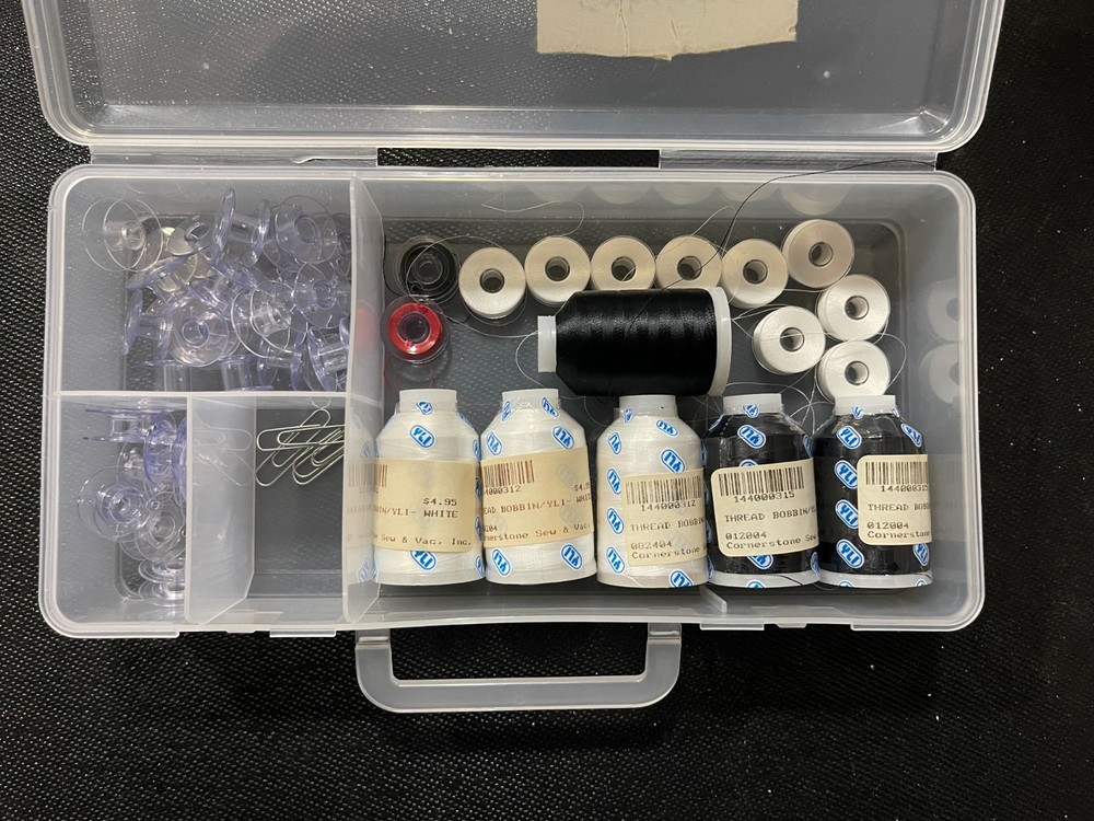 Bobbins (45) and Bobbin Thread Spools (6) - NEW Spools