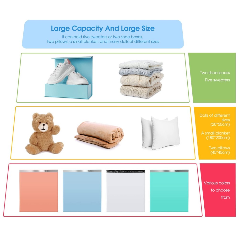 Metronic Poly Mailers 24x24 100PC White, Extra Large 100PC, White
