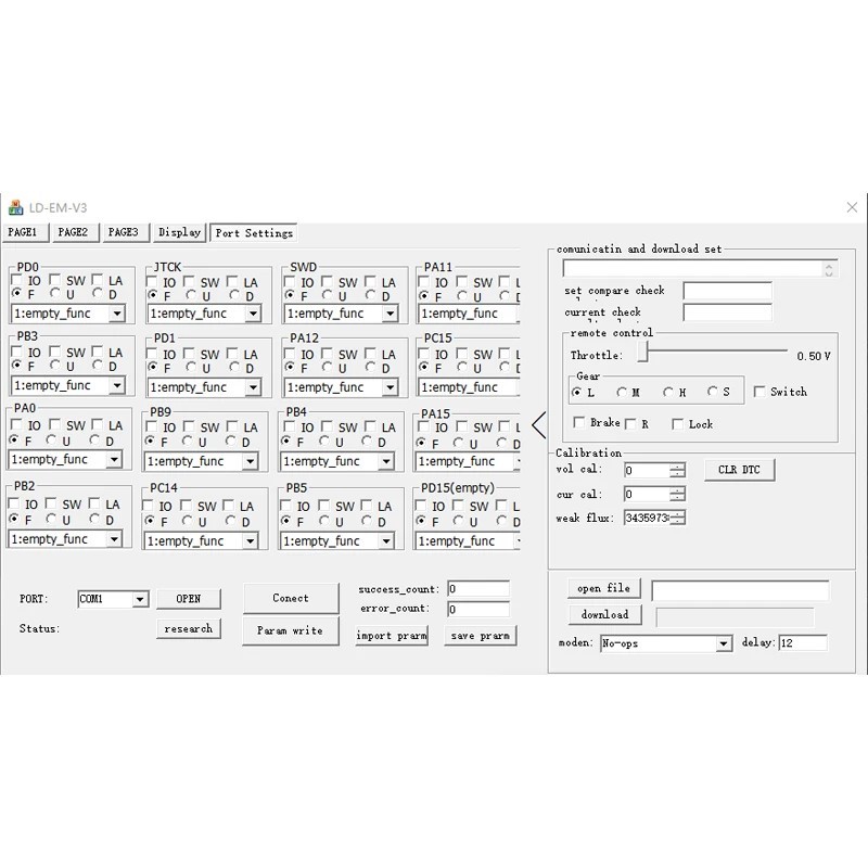 VOTOL Controller EM150-2EM200-2/EM260 Software USB Computer Programming Data CAN