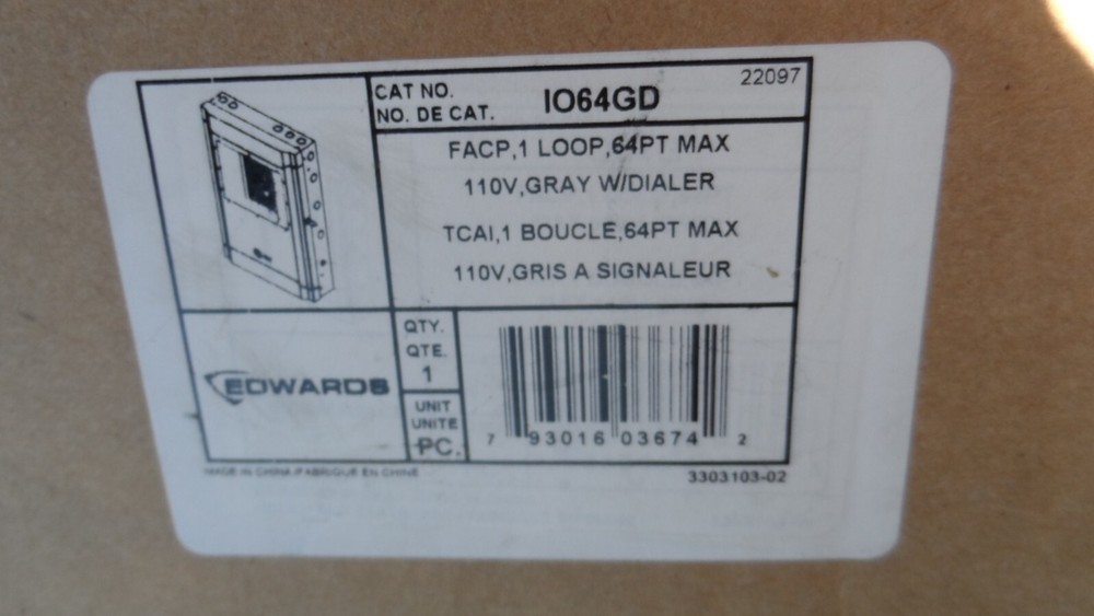 Edwards IO64GD Fire Alarm Panel ONLY