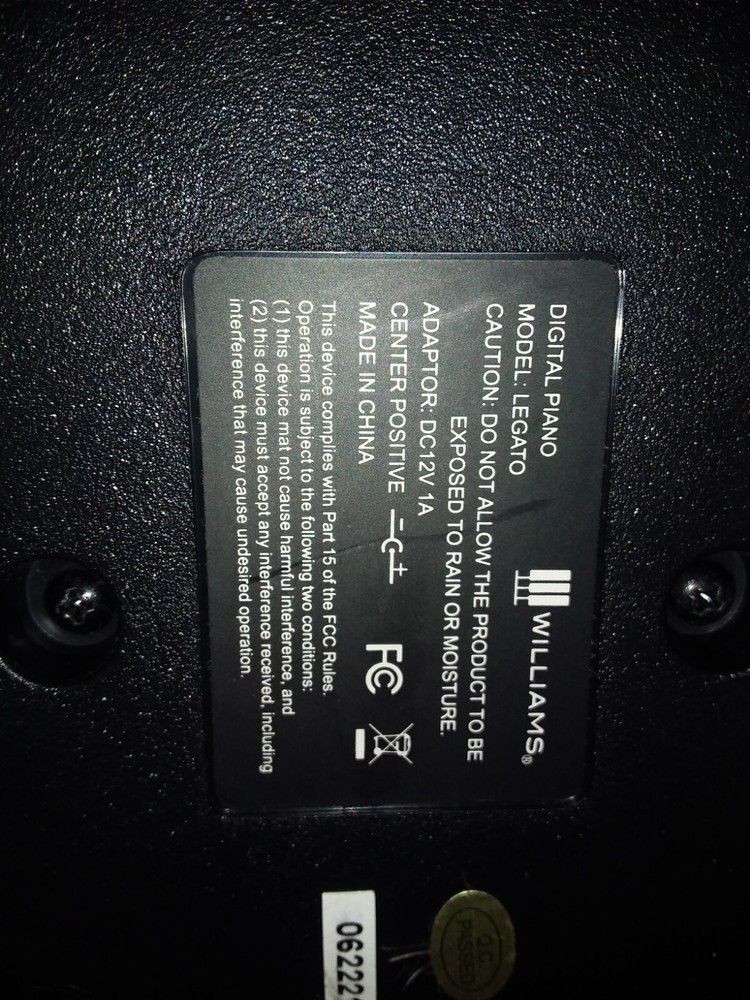 Williams Legato 88-Key Digital Piano