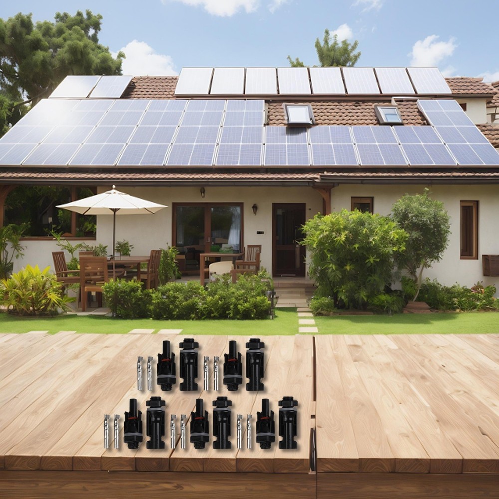 Efficient Power Distributor Adapter for Solar Panel Connections 5 Sets Included