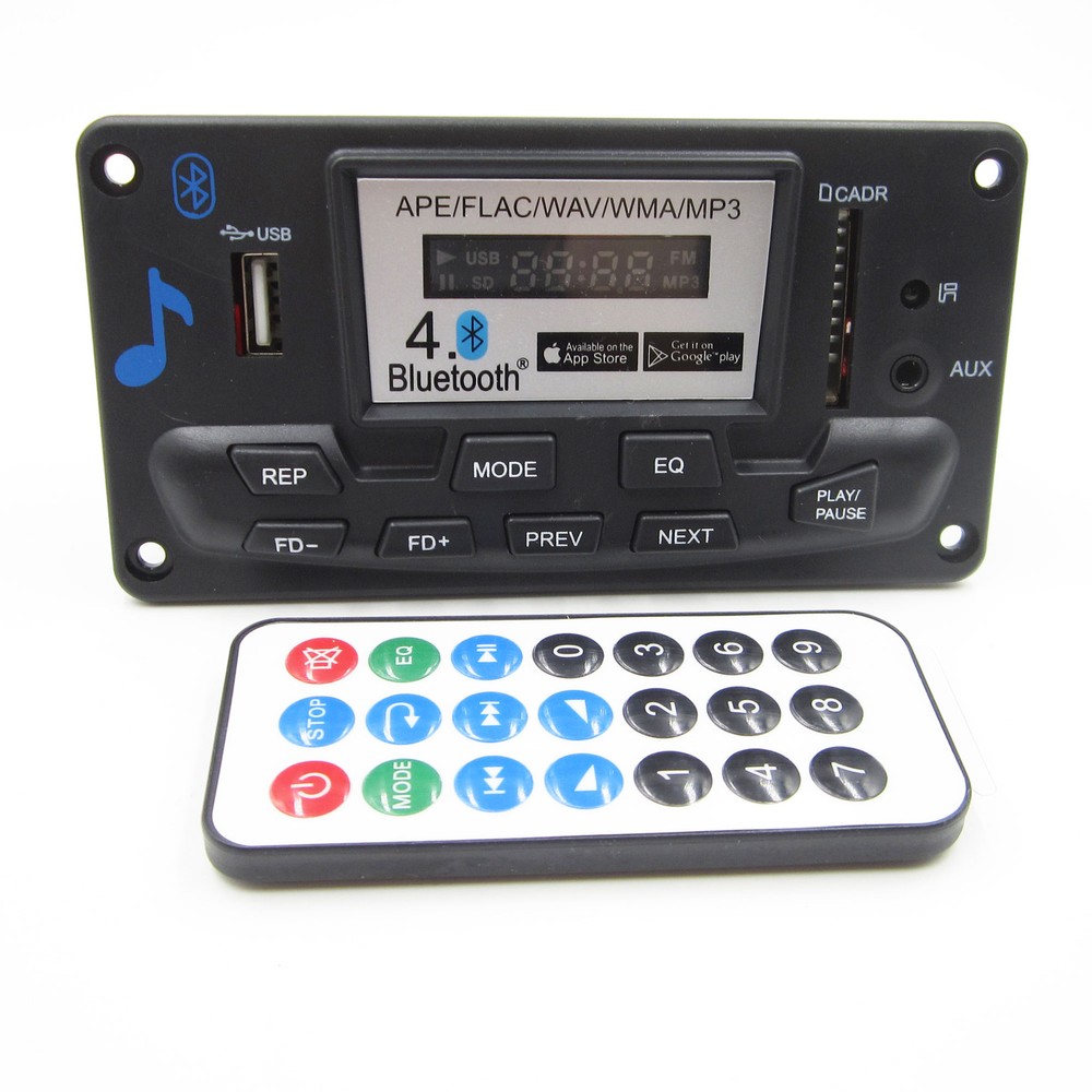 4.0 Bluetooth Decoding Board MP3 Module LED AUX FM Folders Switch DIY