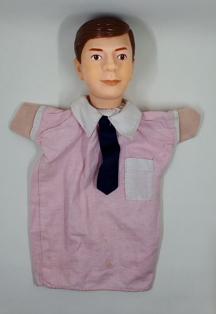 Vintage Learning Resources Caucasian Dad In Pink Shirt Hand Puppet
