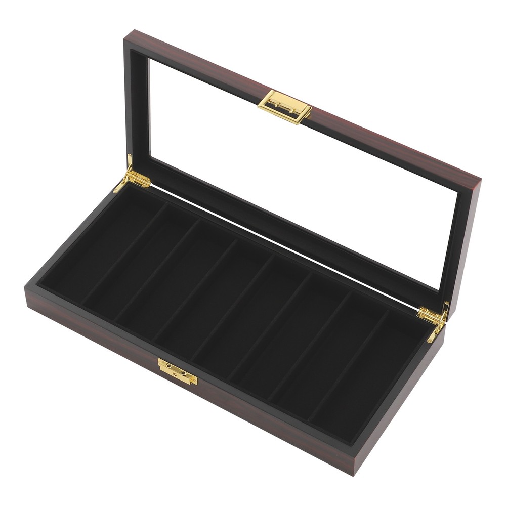 Knife Storage Box Vintage Knife Display Case Tabletop Organizer 8 Compartment