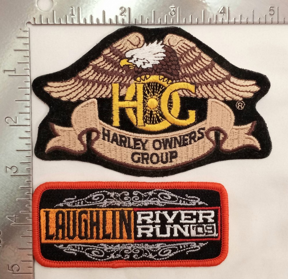 Harley Owners Group HOG Eagle Patch And Pin And Laughlin River Run Patch
