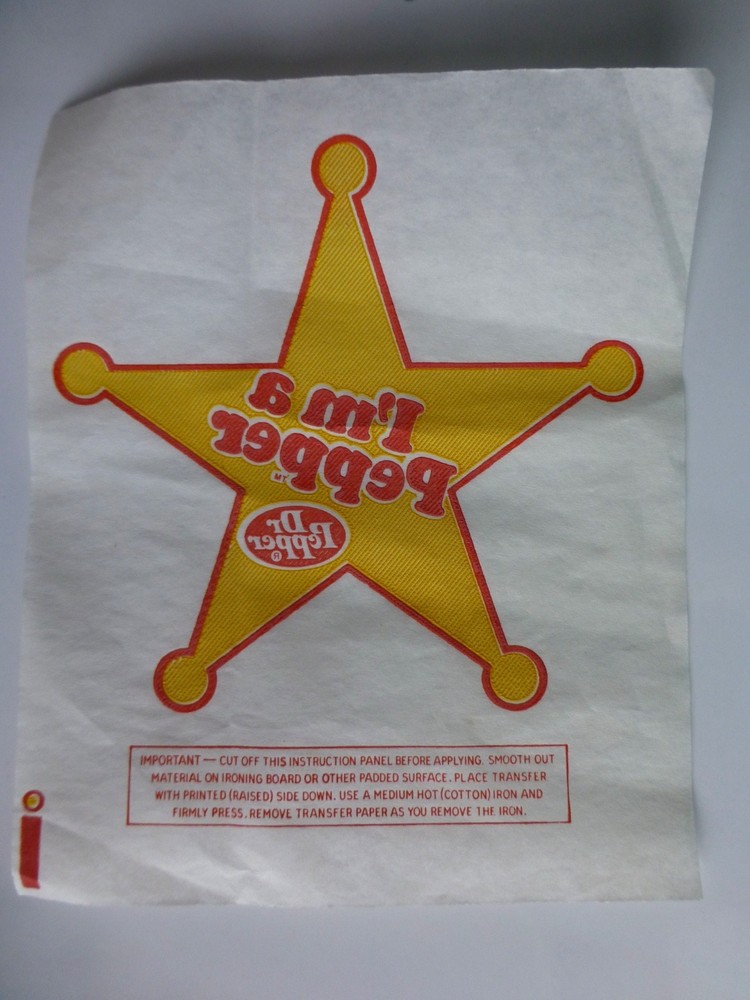 Rare Iron on "I'm a Pepper"