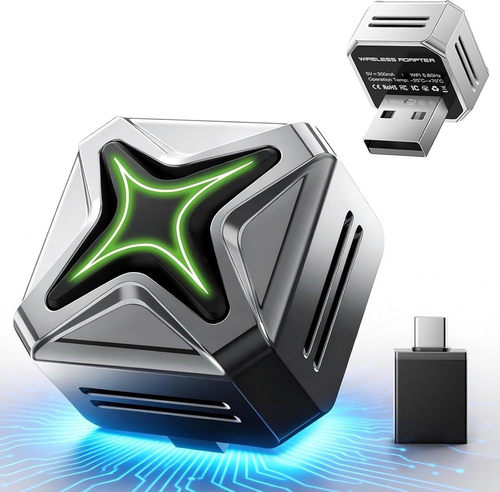 Wireless CarPlay Adapter with Button Control, 5s Fast Auto-Reconnect