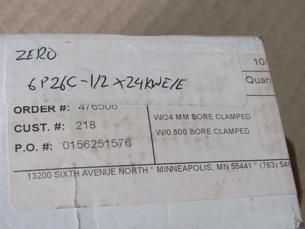 ZeroMax 6-26 6P26 coupler coupling 1/2" 24mm