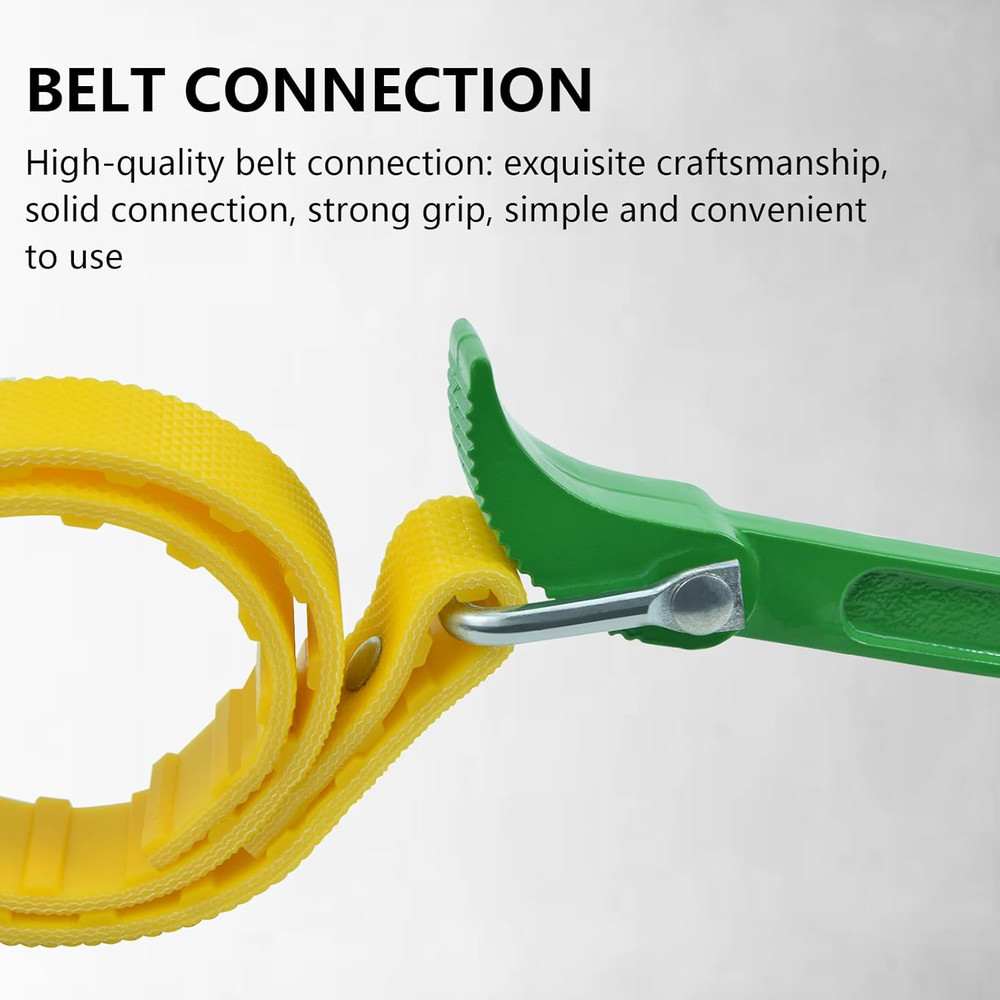 Adjustable Strap Wrench, 9’ Handle, Rubber Strap Pipe Wrench, Oil Filter Wren...