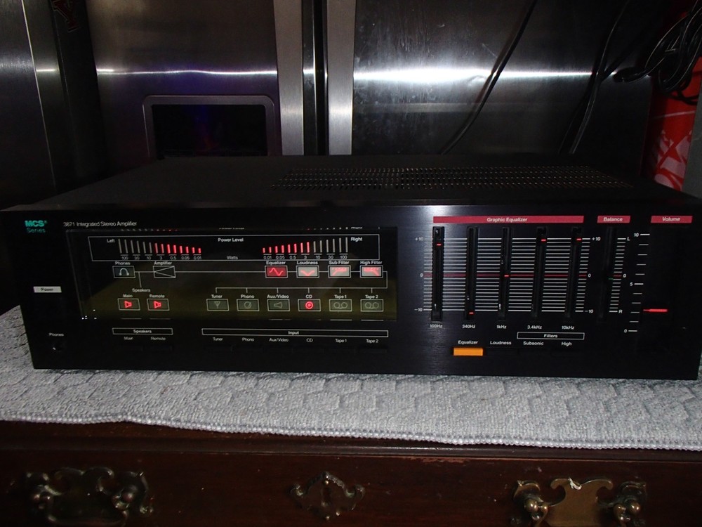 mcs 3871 stereo integrated amplifier tested working.