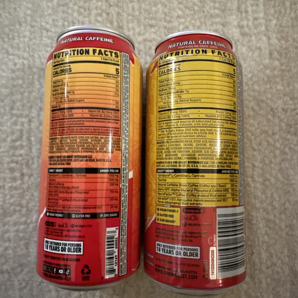 Ghost Energy Strawbango Collector Set With Sleeve And Without