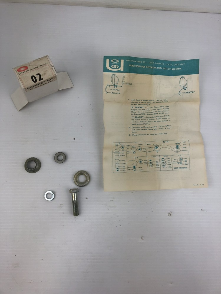Unity Mfg. Co. 02 Bracket Kit