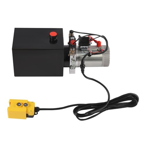 12V 8 Quart Double Acting Hydraulic Electric Pump Horizontal Remote Power Unit