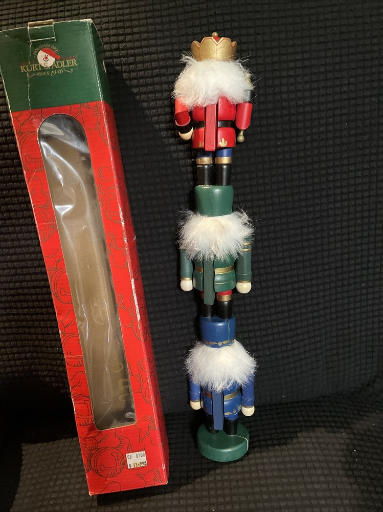 Kurt Adler 16-Inch Three Stacked Nutcrackers - WOOD