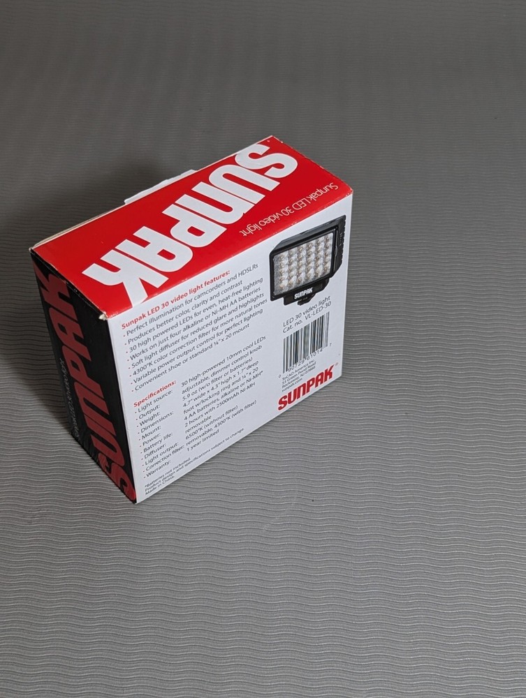 Sunpak - LED 30 Video Light - Black