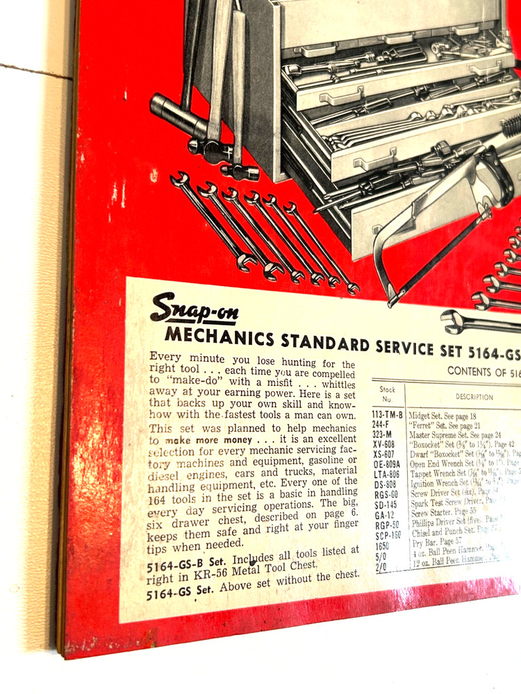 OCTOBER 1955 SNAP-ON TOOL TOOLS CATALOG V SAN FRANCISCO NOVATO CA