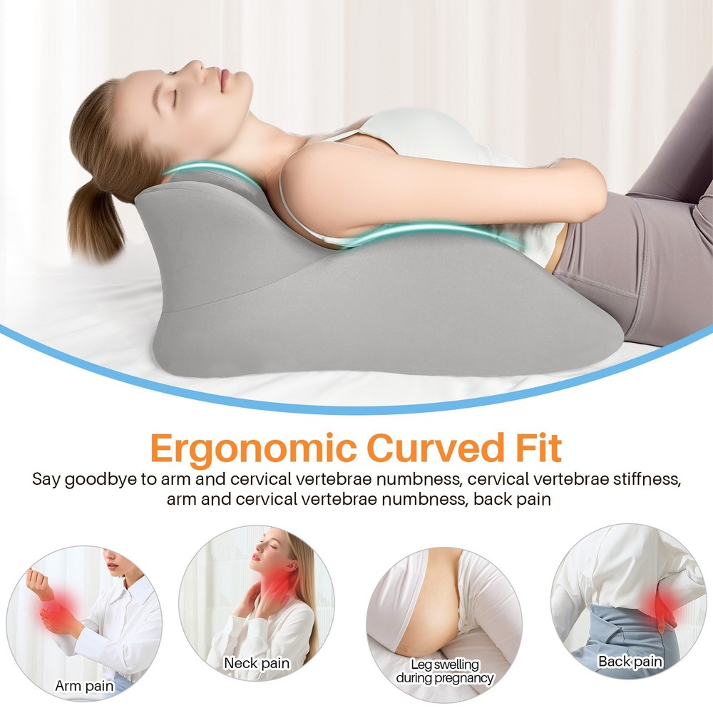 Multi-Position Wedge Pillow Memory Foam Back Lumbar Support Bed Prone Pillow
