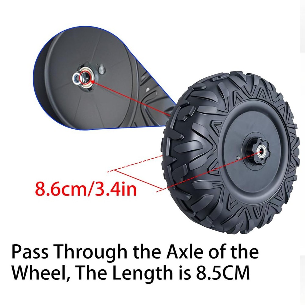 2Pack 33CM/13'' EVA Solid Compound Tire for Power Wheels Ride on Car ﻿All