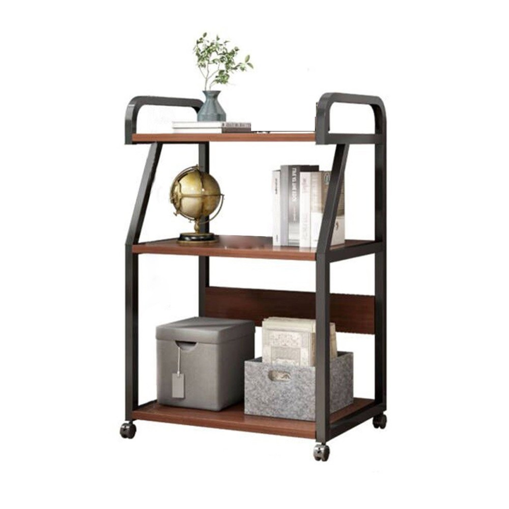 3 Tier Rolling Shelf Stand Multi-functional Storage Open Shelf For Home Office