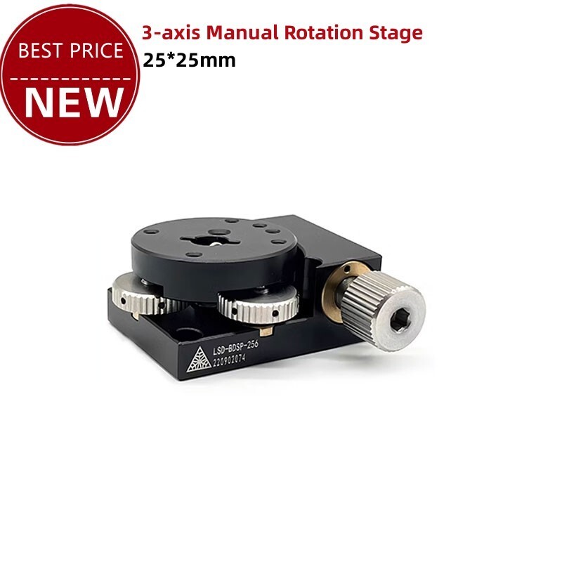 25x25mm Three Axis Manual Rotation Stage Displacement Platform LSD-BDSP-256