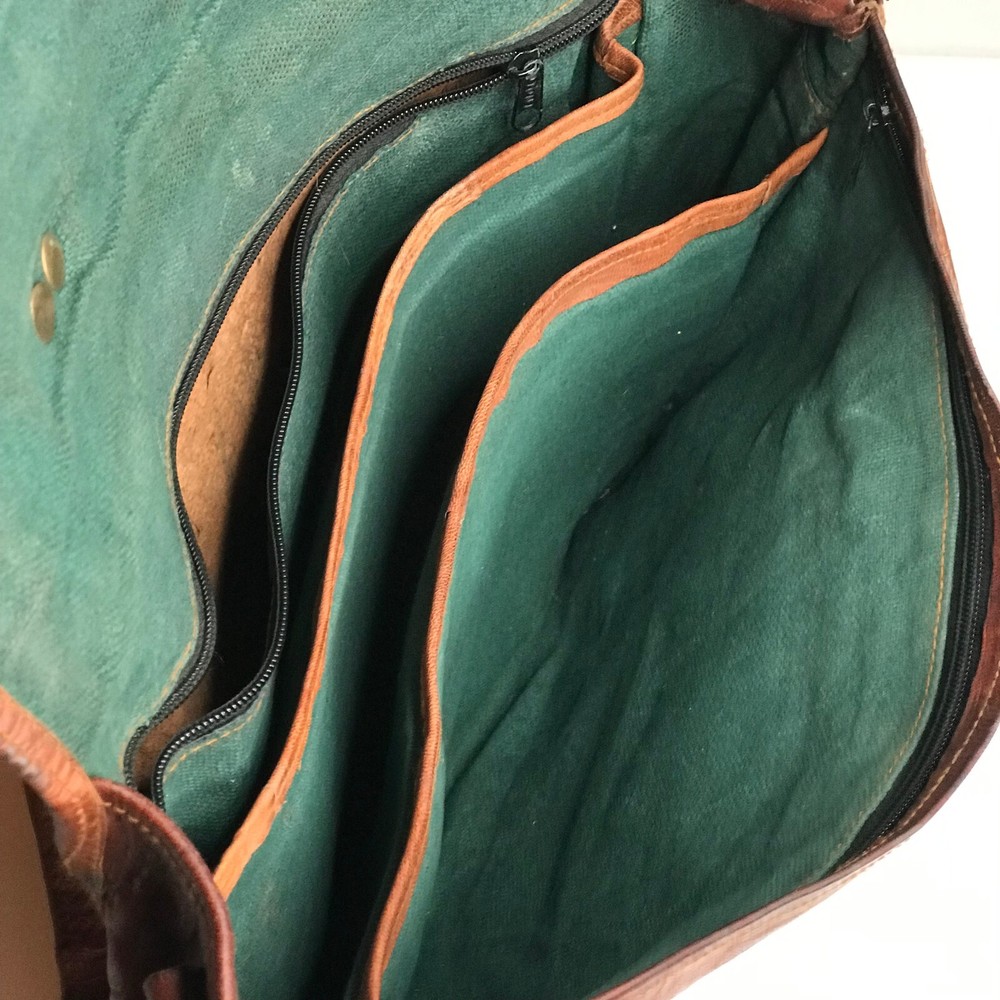 Vintage Brown Leather Shoulder Bag