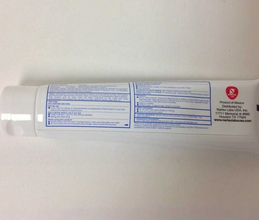 HOMEOPATHIC HEMORRHOIDEX OINTMENT 1.0 oz