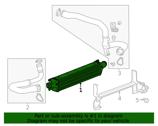 Genuine GM Turbocharger Intercooler 95465727