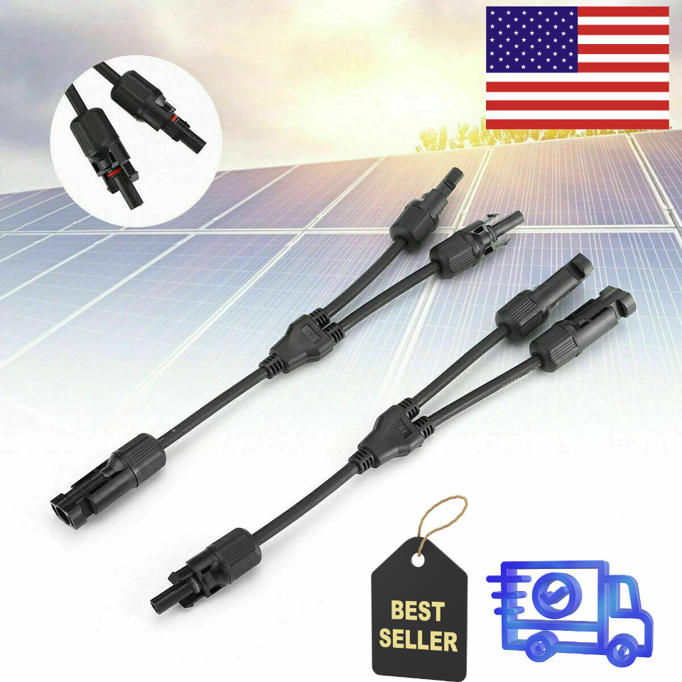 Solar Panel Y Branch Cable Connection Waterproof Adapter Connector Extension
