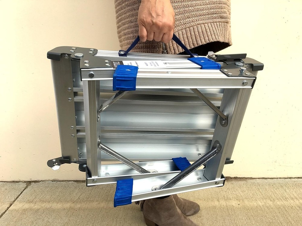 Lightweight Folding Aluminum Work Platform - 350 lb Capacity, Portable & Durable