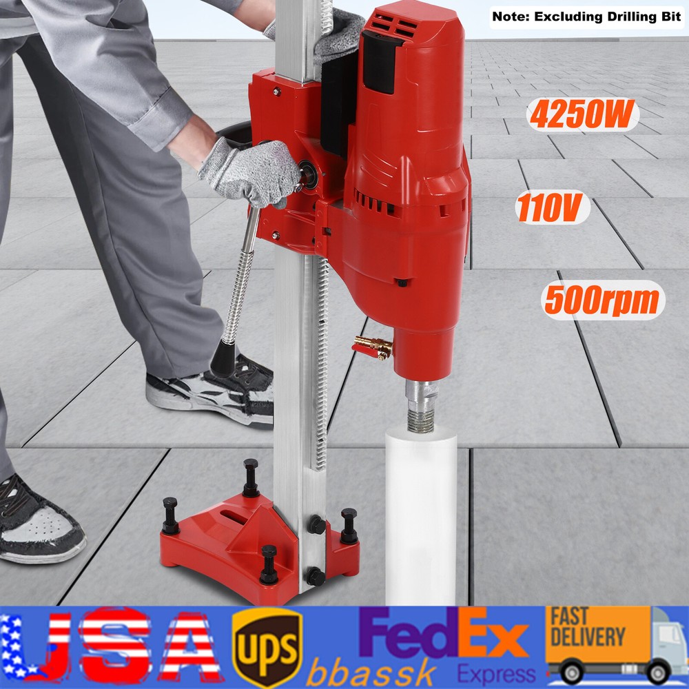 Diamond Core Drill Machine Concrete Core Drill Rig 4250W 500RPM Rust-proof Drill
