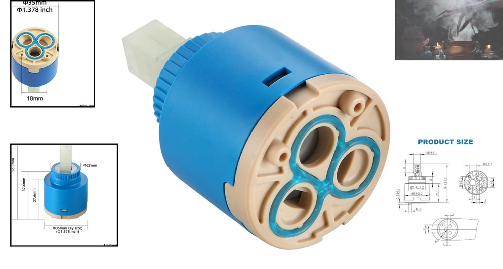 High-Quality 35mm Ceramic Faucet Cartridge Replacement for Leak-Free Performance