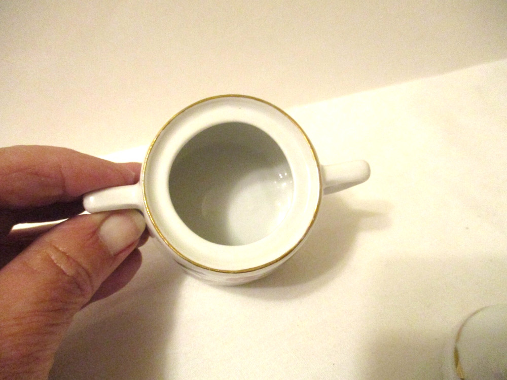 Greiner and Herda Porcelain Small Covered Sugar Bowl Germany