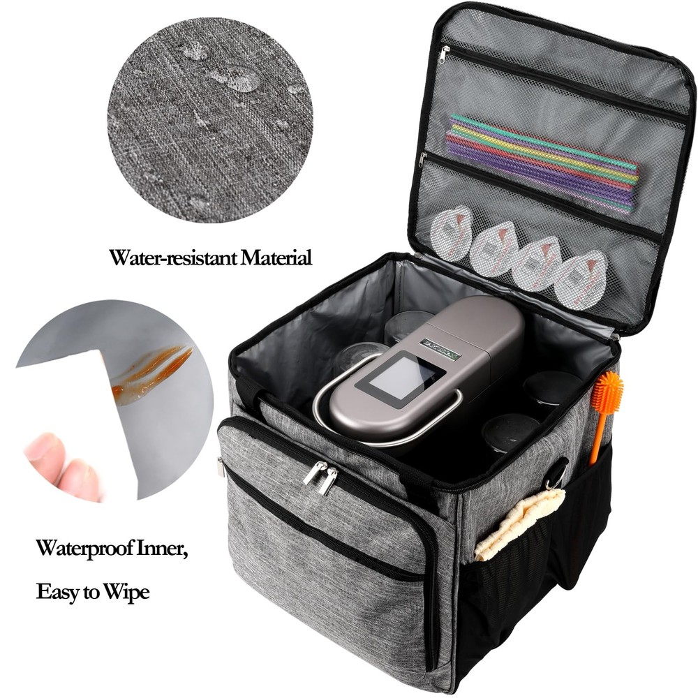 COVERQUE Carrying Case for Bartesian Cocktail Machine, Insulated gray