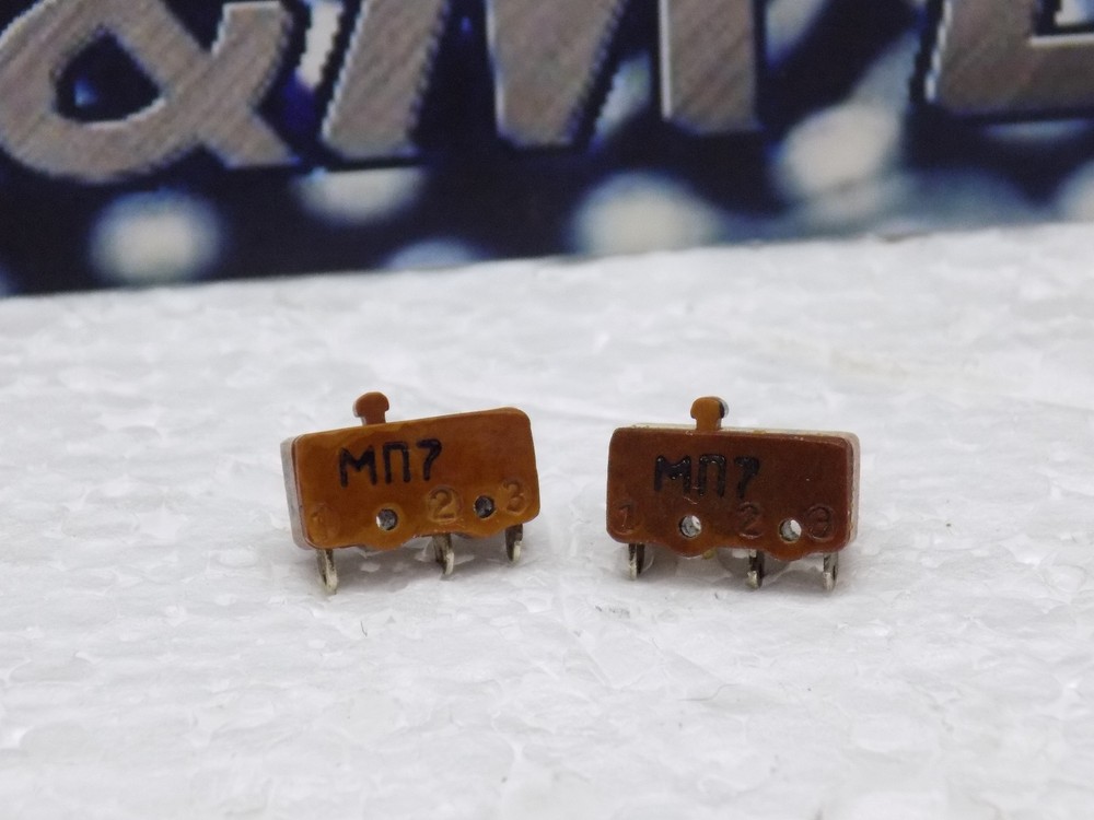 2x MP7 MP-7 (МП-7) Microswitch 250V 0.5A Push Button USSR