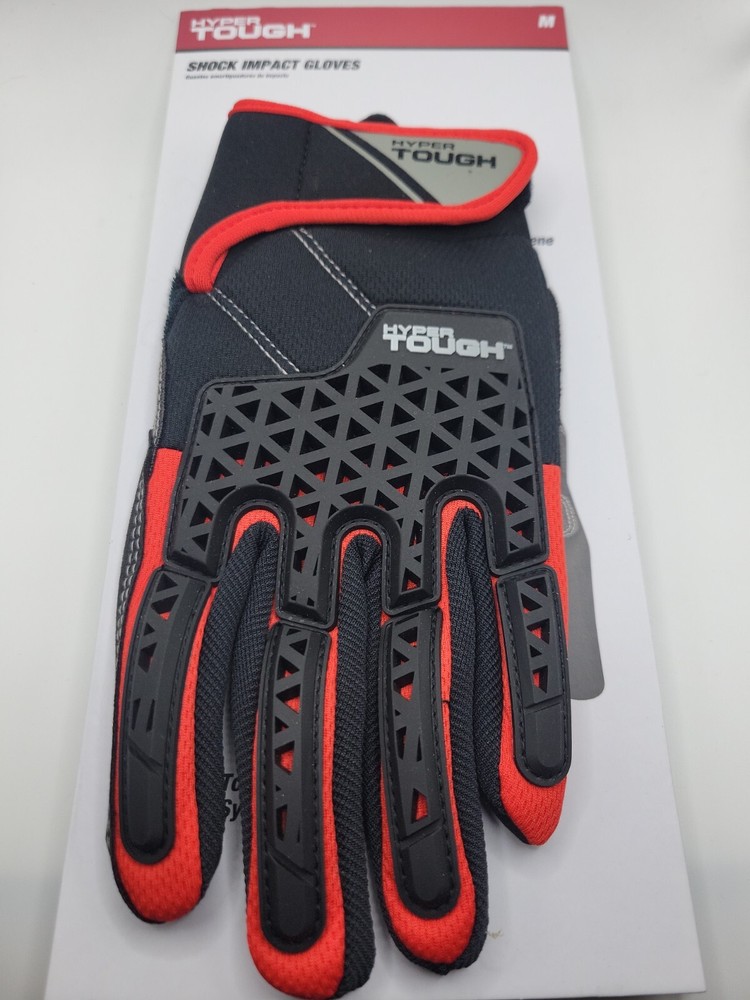 Hyper Tough Shock Impact Multi Purpose Work Glove MED. Touchscreen Compatible