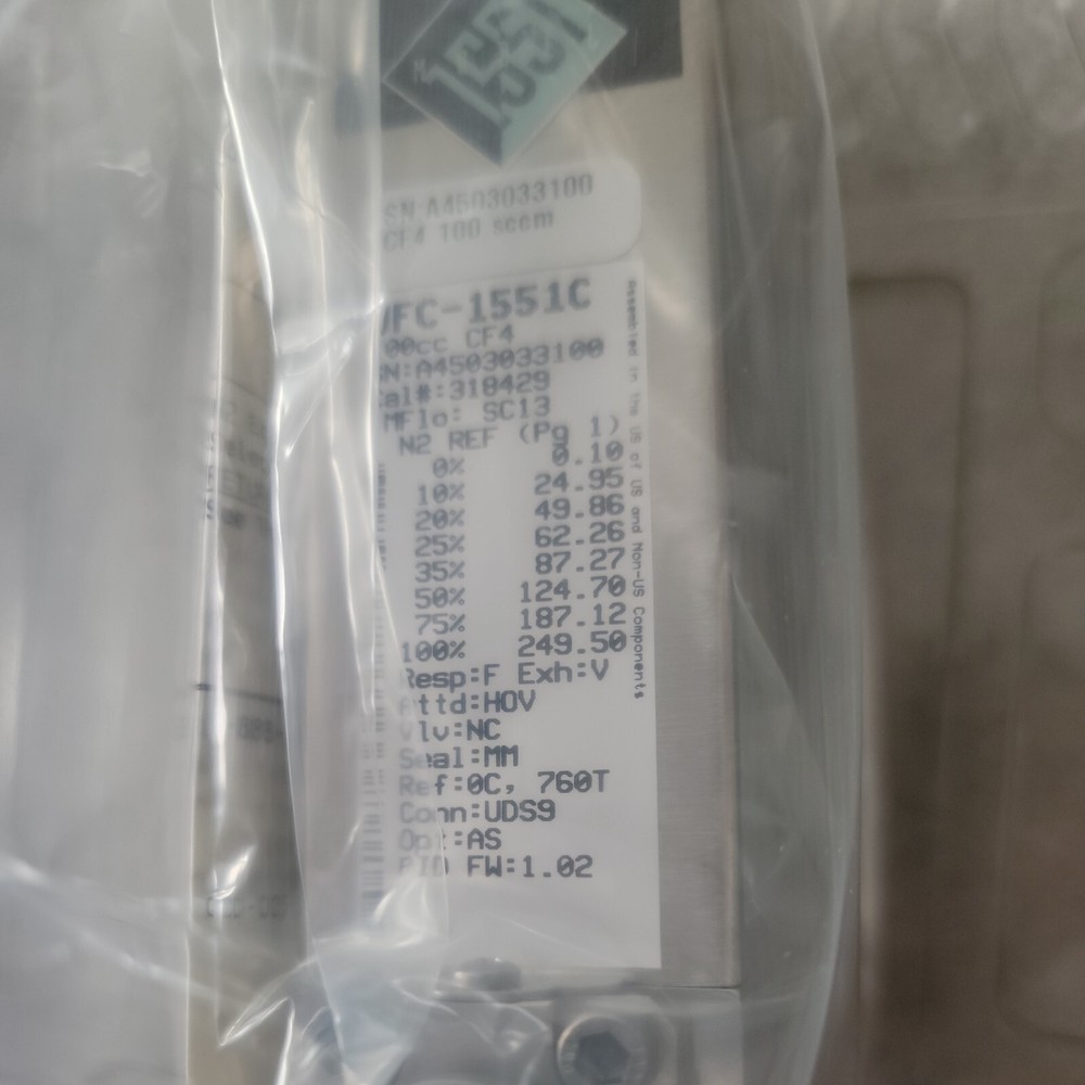 Celerity UFC-1551C Controller MFC UNIT CF4/N2 100 SCCM Come with Certificate