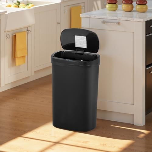 13 Gallon Trash Can Automatic Touchless Odor Control Black