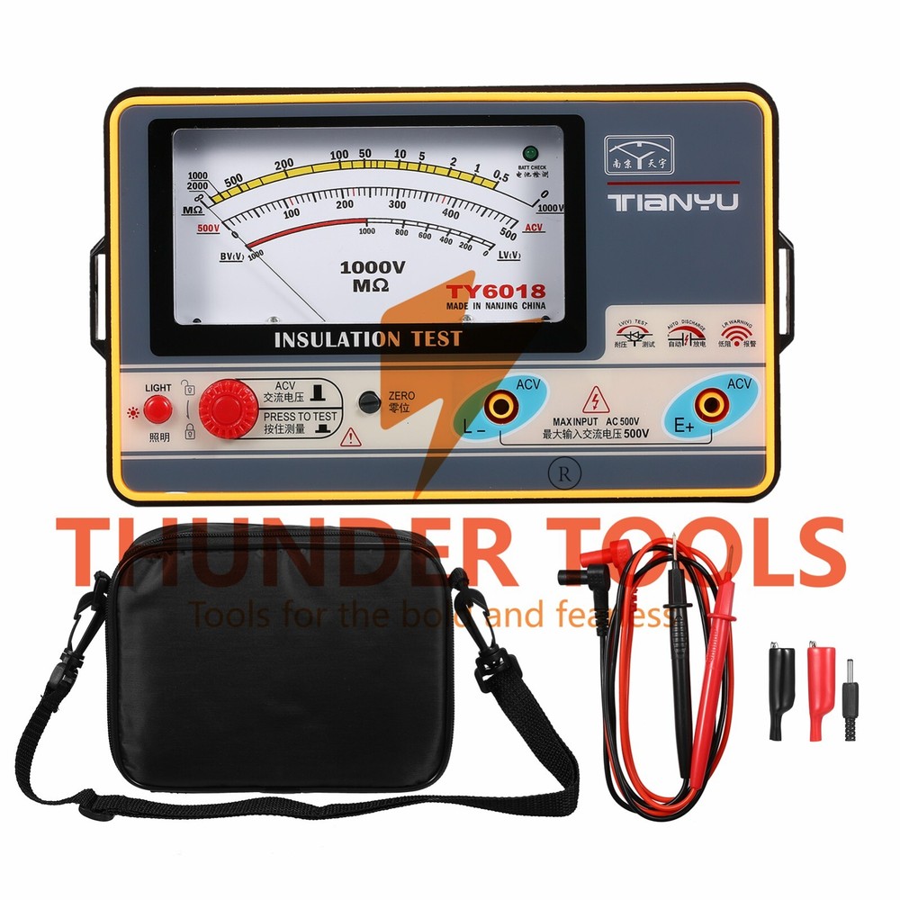 Thunder Tools Insulation Resistance Meter Digital Ohmmeter Handheld