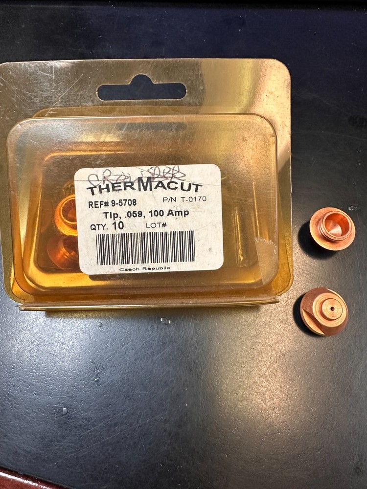 Thermacut 9-5708 tip .059 100 amp, pkg/10ea