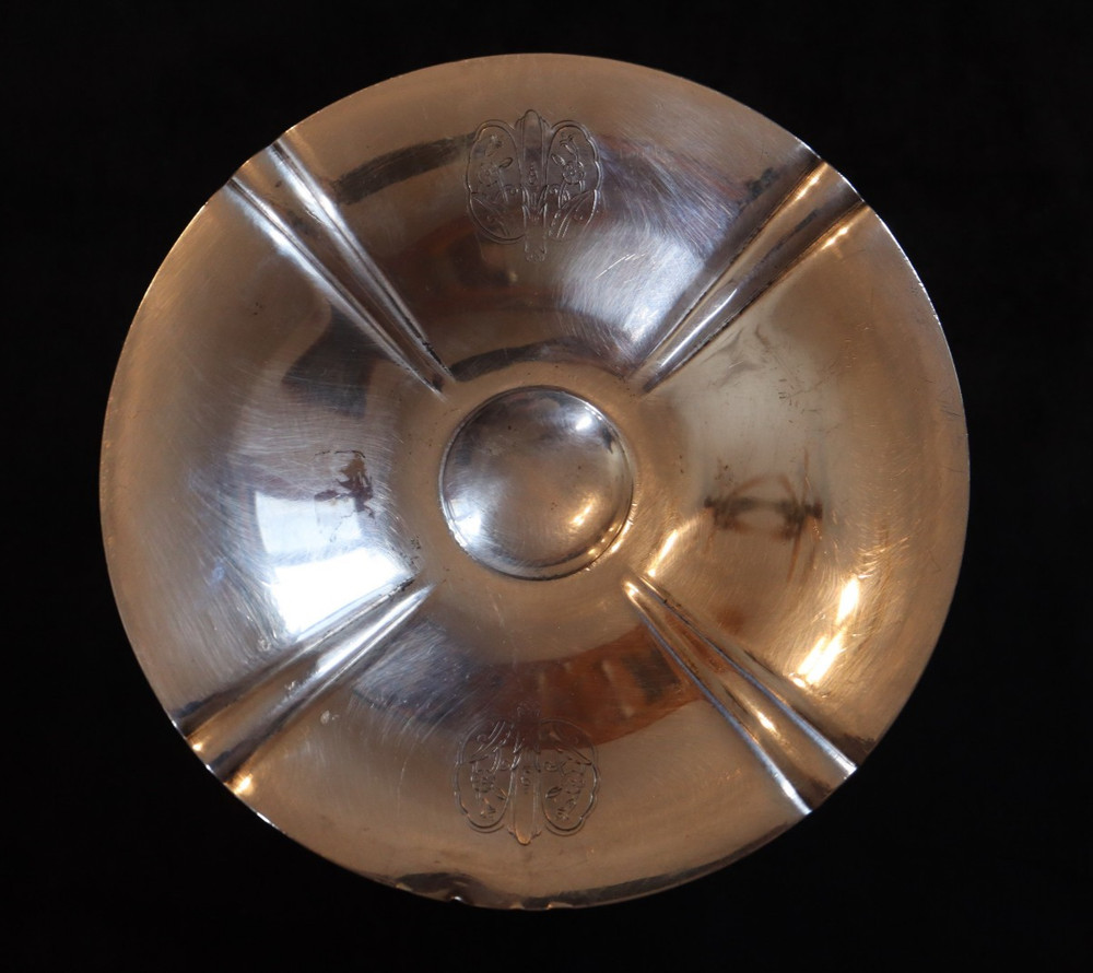 Vintage Silver Plated Footed Round Candy, Fruit, Server, Dish