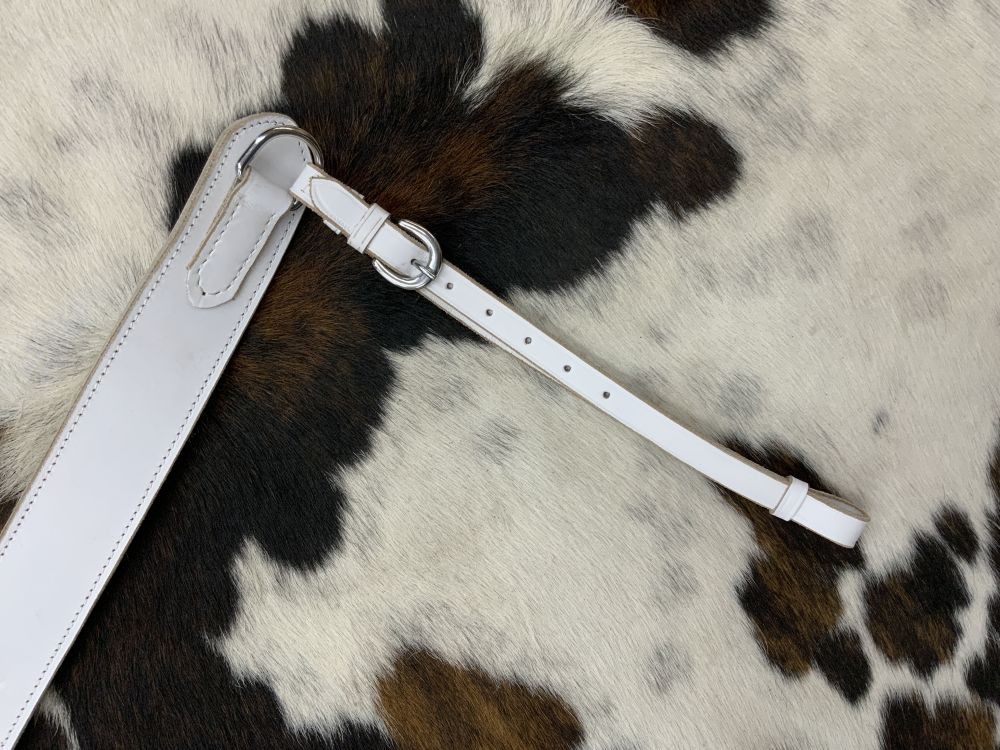 White Leather Breast Collar