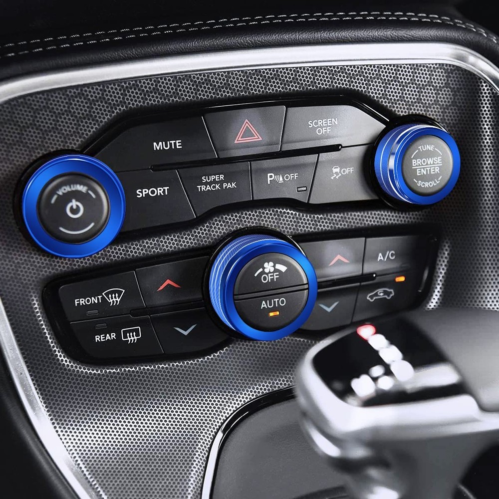 Climate Control Knob Covers for Dodge Charger, Challenger, Chrysler 300 – 3Pcs