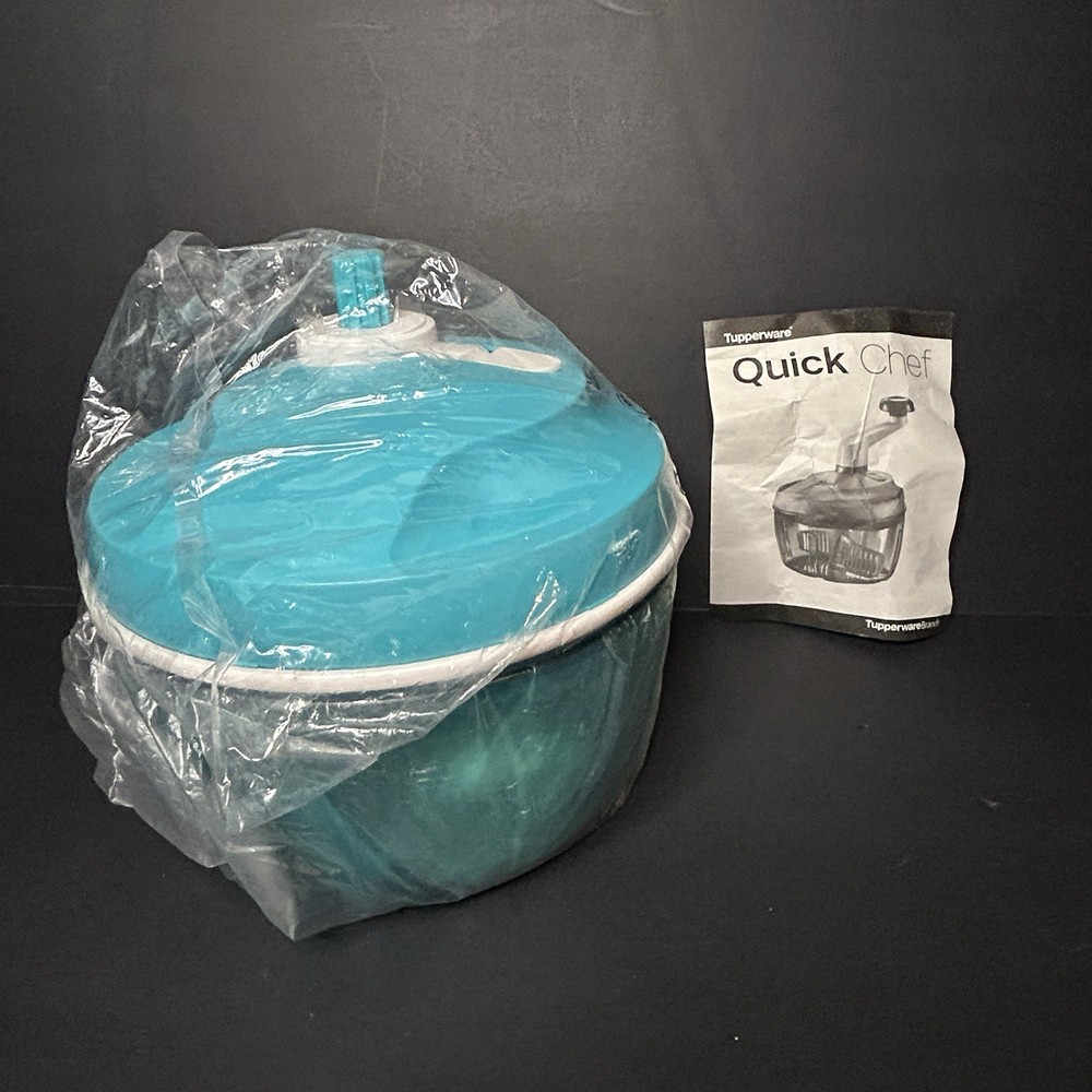 TUPPERWARE Quick Chef Pro System Salt Water Taffy Blue ~ Open Box
