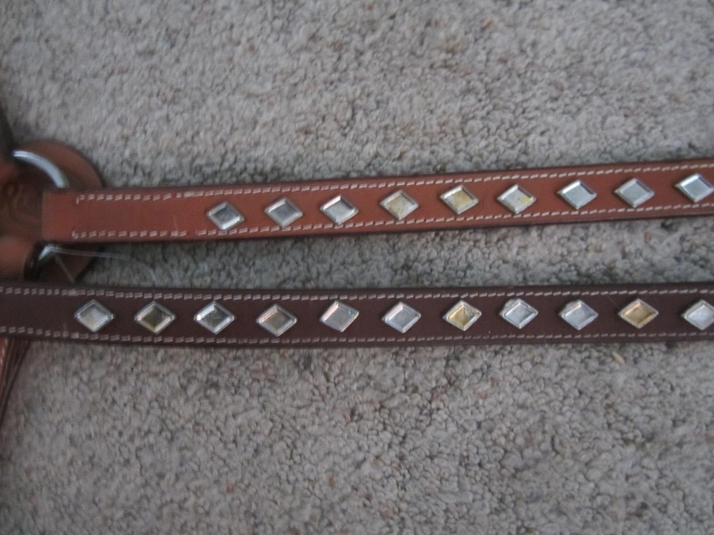 CLEARANCE Quality made BREAST COLLAR, DIAMOND SHAPE STUDS