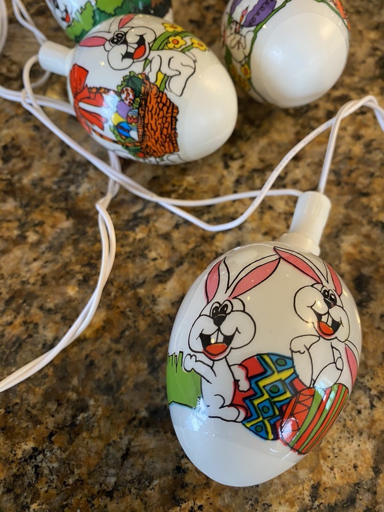 Easter Impressions 10 Decorative Lights Eggs String Lights Vintage (Working)