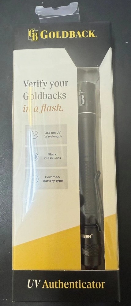 Official Goldback UV Reactive Ink Authenticator Penlight Flashlight
