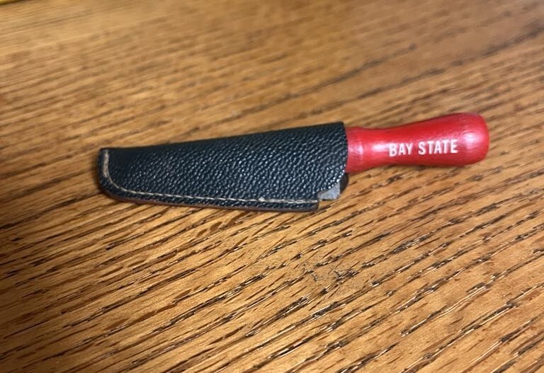 Vintage Bay State Abrasives Fish Hook Sharpening Stone