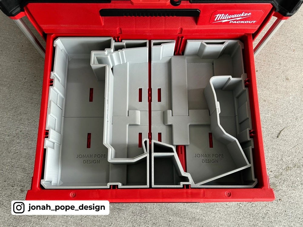 Milwaukee Packout Tool Box Drawer Insert for M18 Brad Nailer (Insert Only)