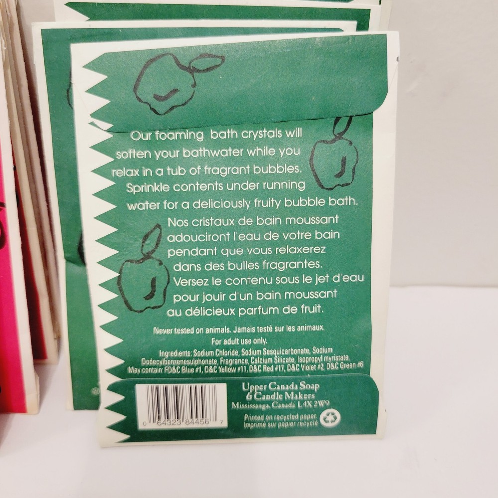 11 Mix Bath Salts Packets Upper Canada Apple and Strawberry